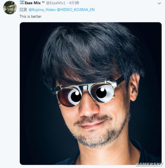 小岛秀夫晒墨镜帅照粉丝狂吹彩虹屁表情包玩坏了