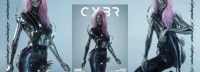 《2077》Grimes人物图 全身闪烁金属光泽的女歌星