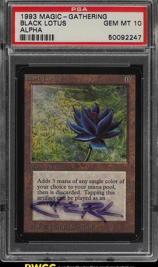 万智牌第一版黑莲花拍出天价51万美元破纪录